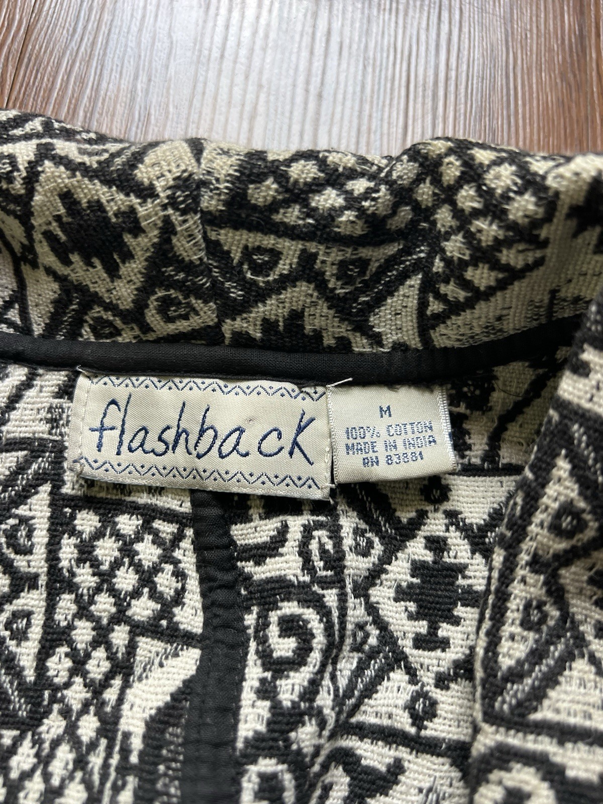 Vintage Flashback Tapestry Jacket Womens Medium Cropped Abstract Boho Cardigan