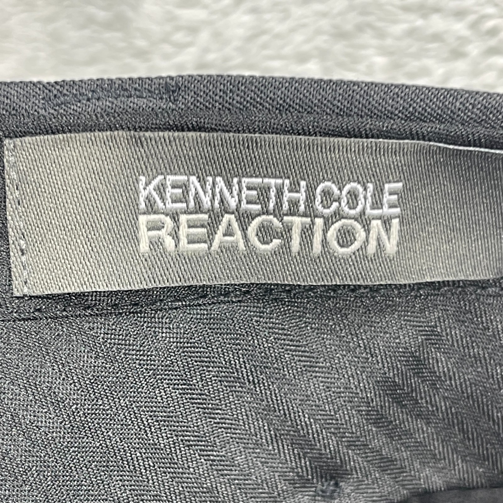 Kenneth Cole Reaction Dress Pants Mens 34×32 Charcoal Gray Textured Sitra Formal
