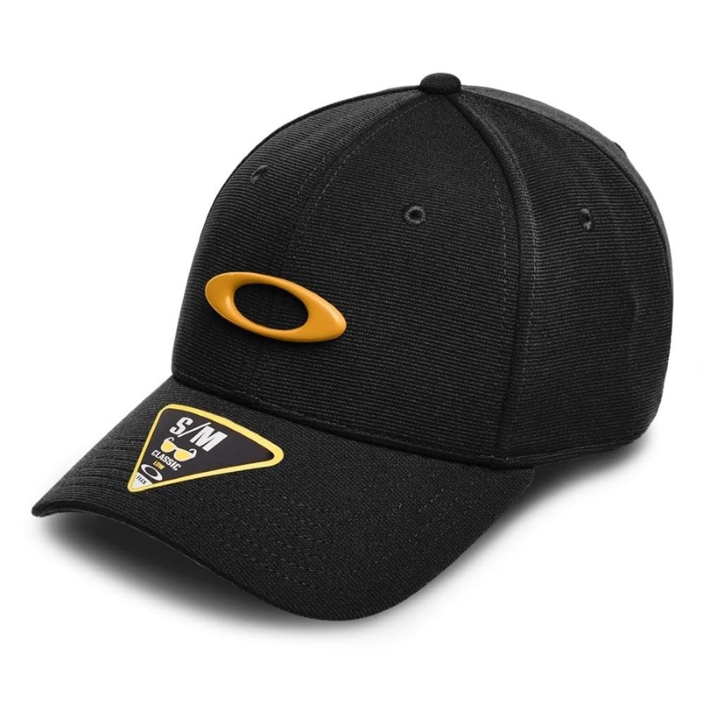 Oakley Unisex Adult TINCAN Cap Hat, Blackout/Pure Gold, Small-Medium US