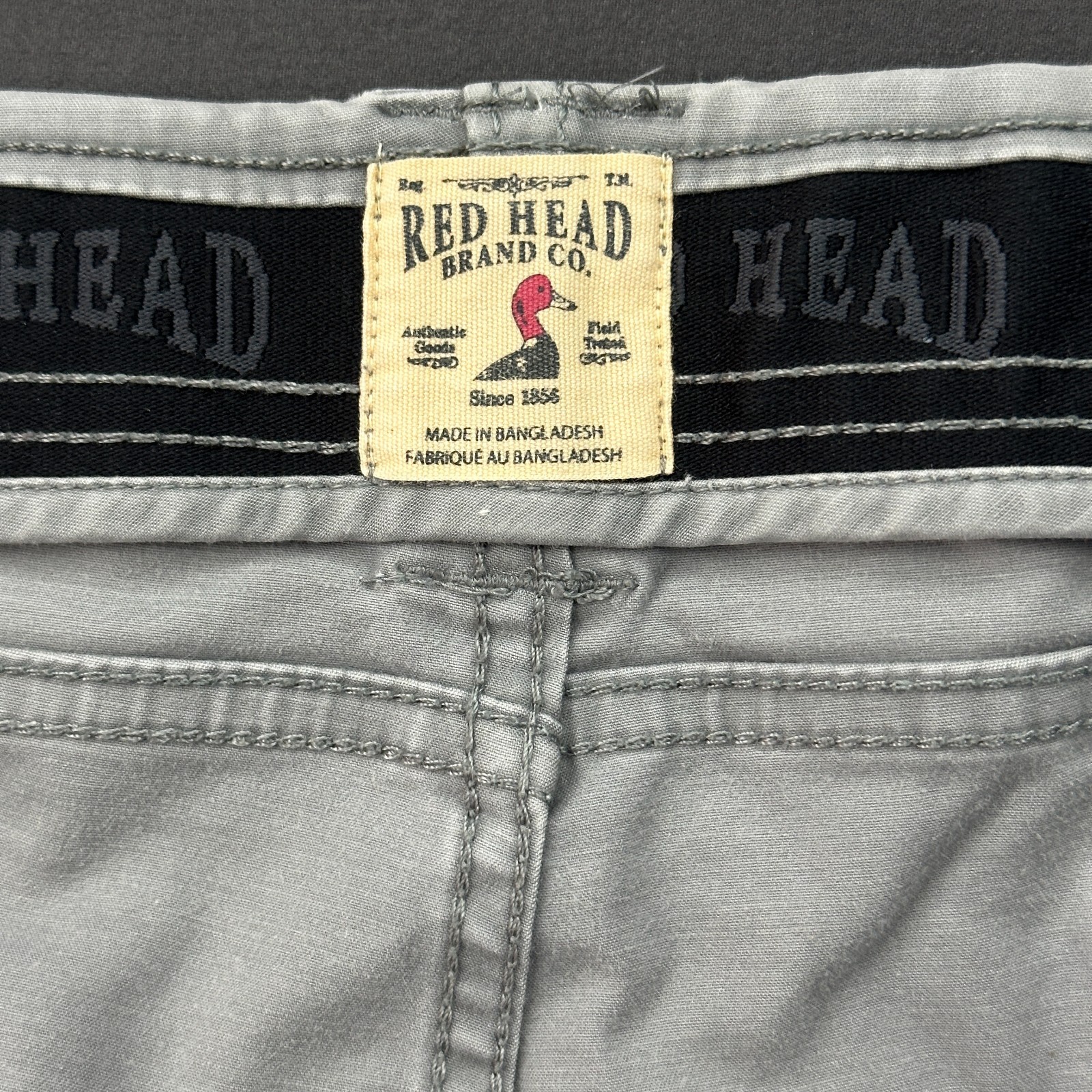 RedHead Ankle Pants Mens 46×30 Gray Straight Leg Outdoor Hiking Camping Casual