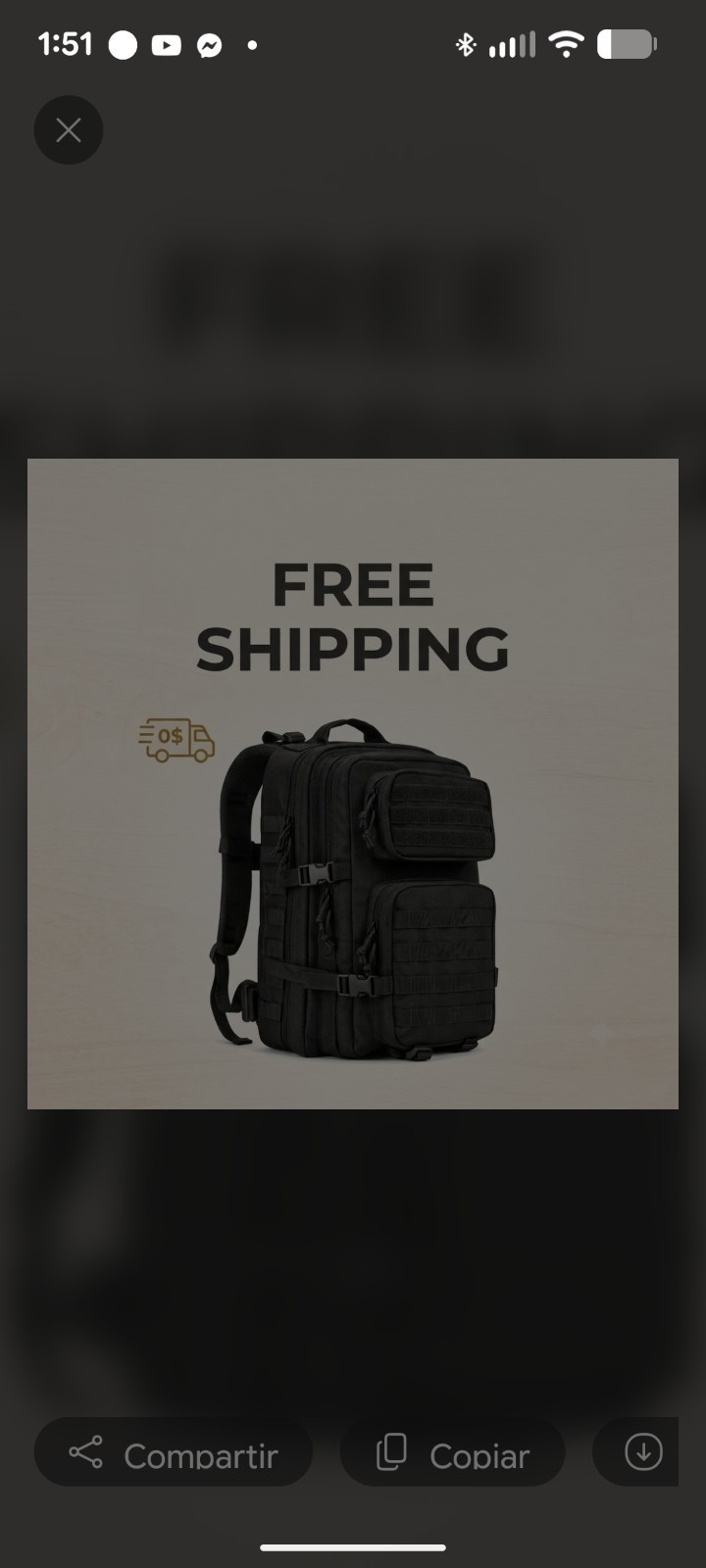 Military Tactical Backpack 40L – MOLLE 3-Day Assault Pack – Black