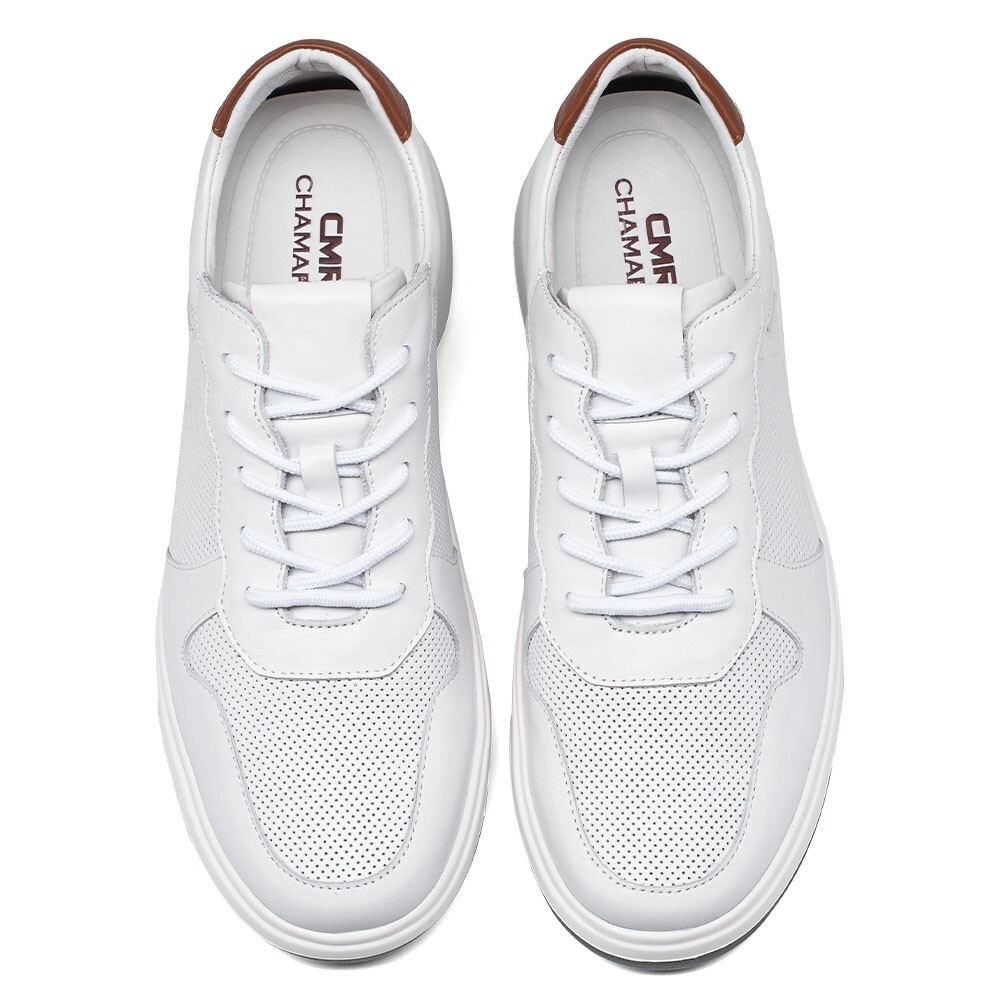 us11.5 CHAMARIPA 6cm/2.36inches elevator shoes men white Height Increase sneaker