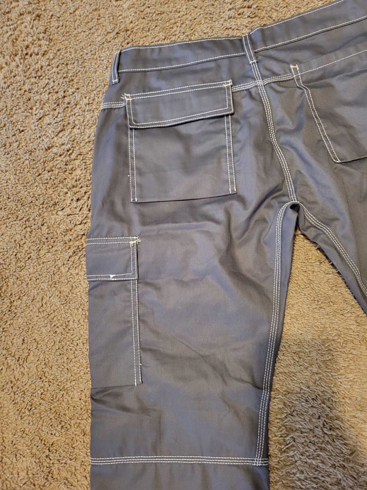 Men’s Construction Pants Utility Carpenter Cordura Knee Reinforced Trousers 38
