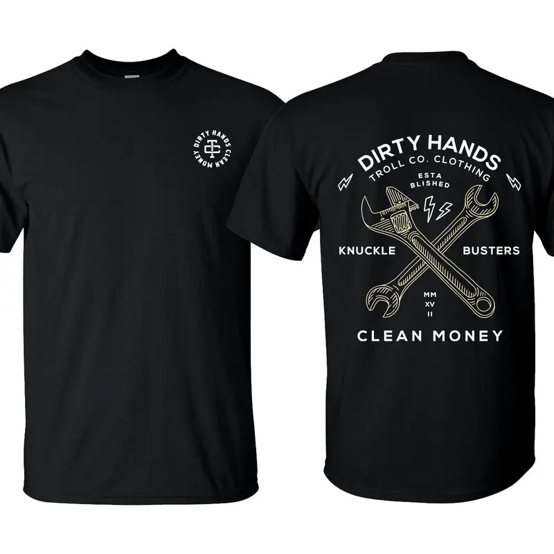 Dirty Hands Clean Money Unisex T-shirt, Premium quality Organic 100% Cotton Mens