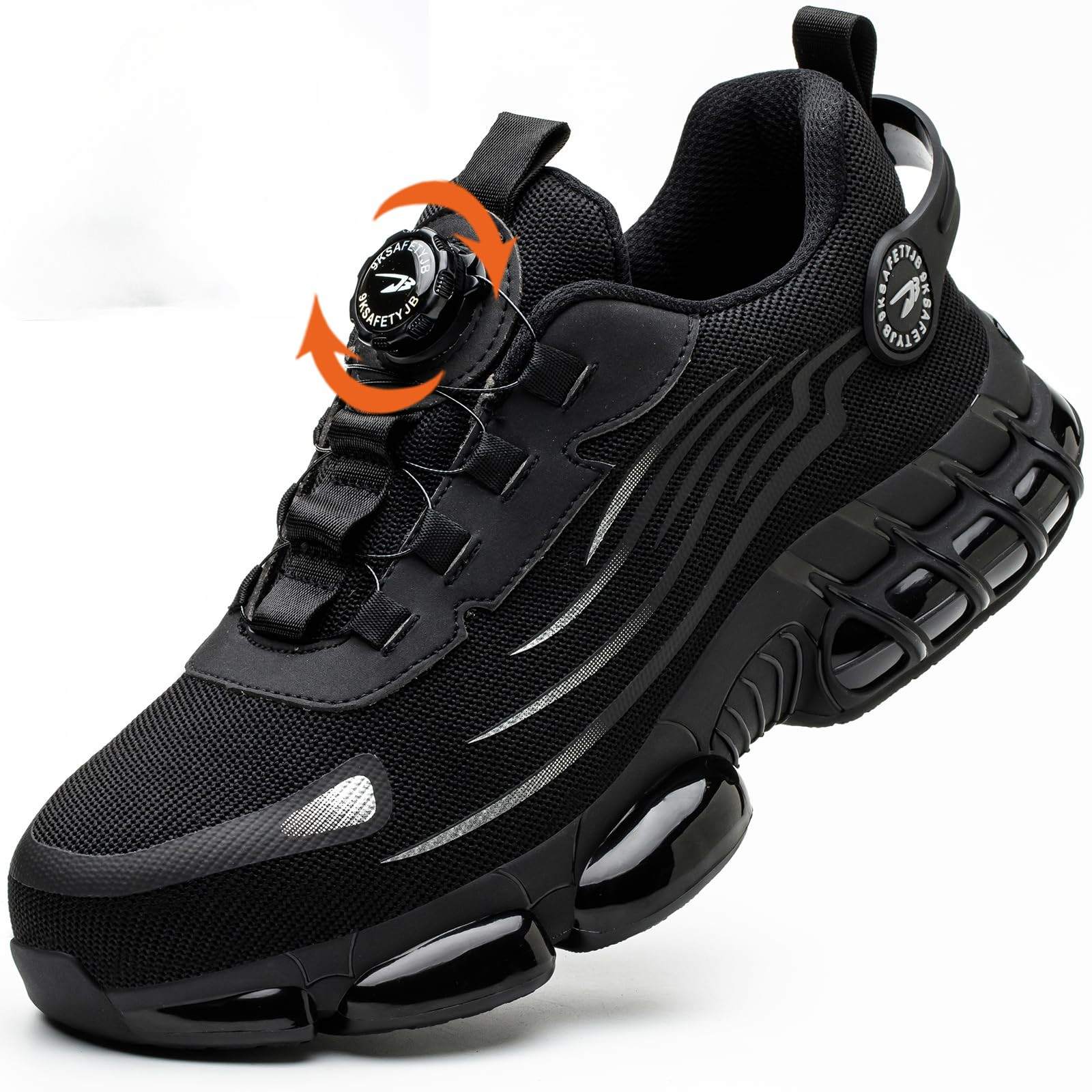 Men Work Safety Shoes Steel Toe Rotating Buckle Indestructible Non-slip Sneakers