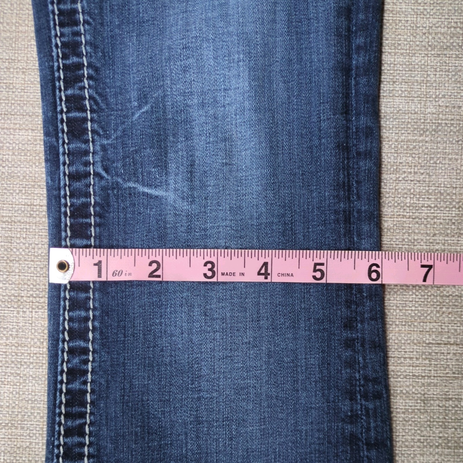 Miss Me Signature Boot Cut Blue Low Rise Jeans Women’s 26×30 Flap Wing Pockets