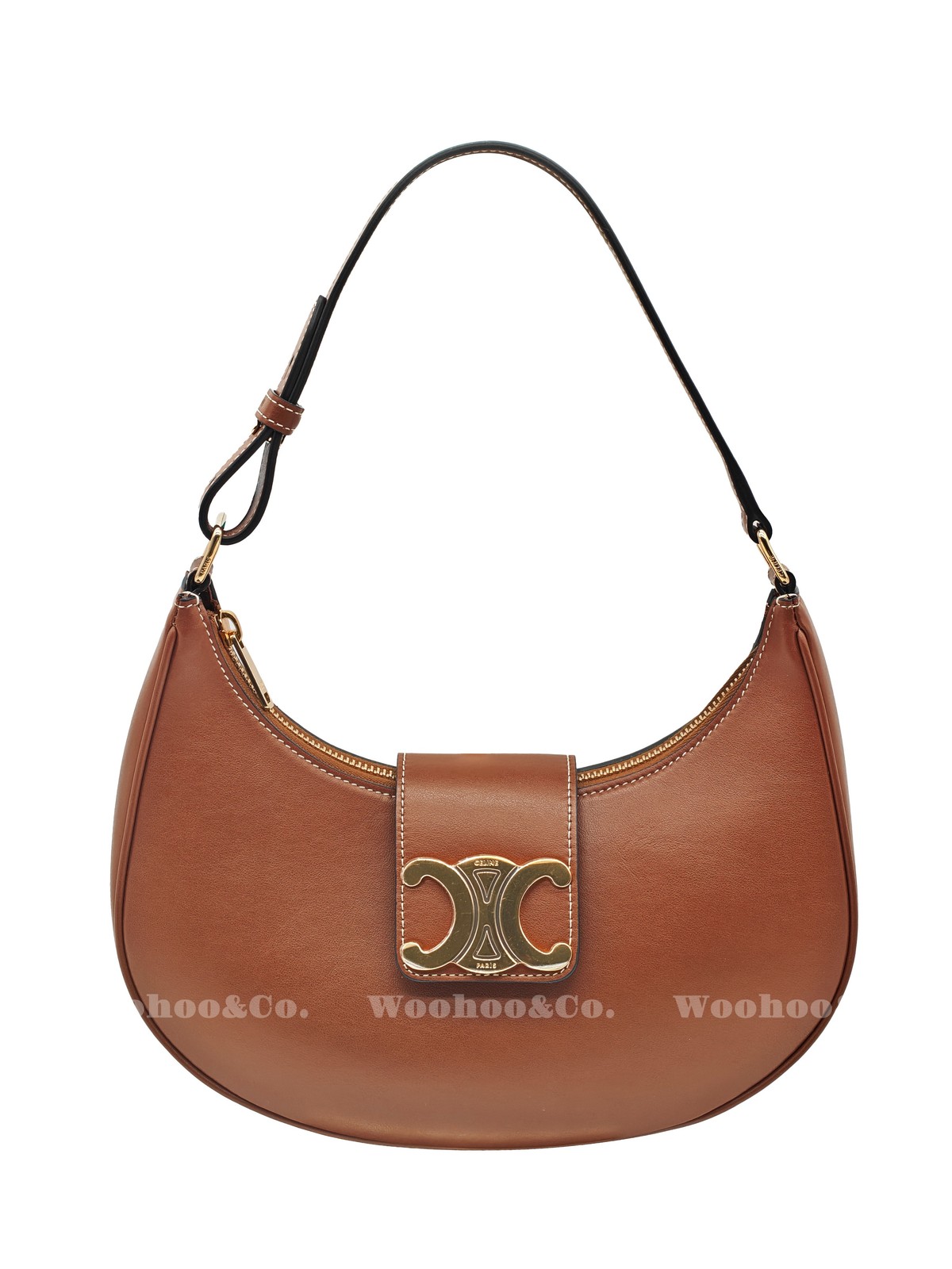 CELINE Shoulder Bags Calfskin Brown Women 9.1 x 2.4 x 5.3 in