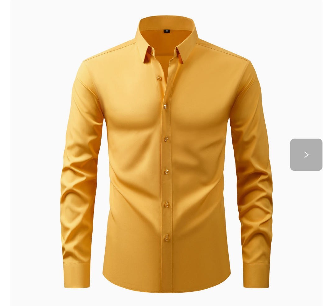 Mens Dress Shirts Formal Business Long Sleeves Non Iron Elastic Casual Shirts