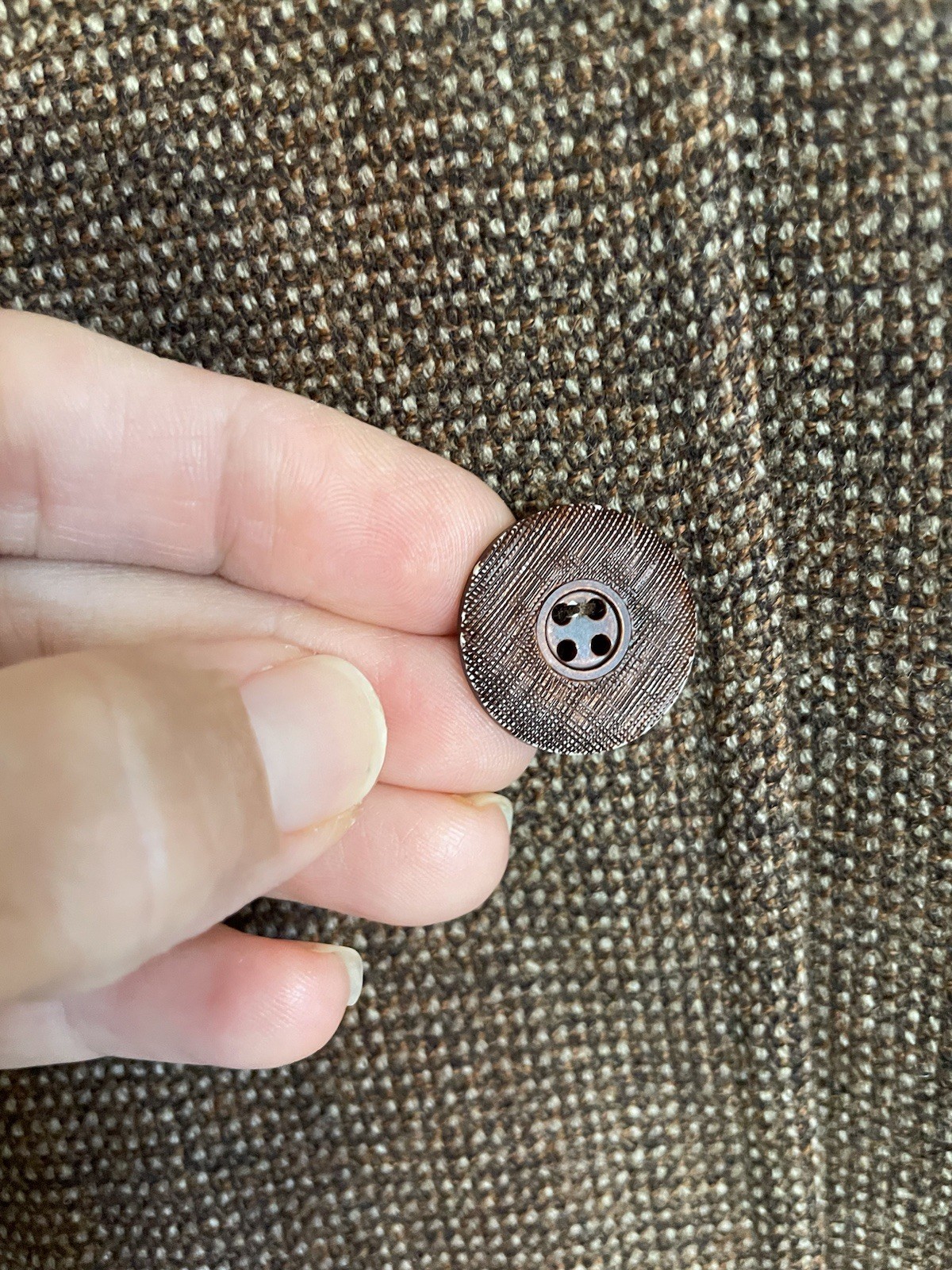 VTG Parameter 100% Virgin Wool Brown Pea Coat With Wooden Buttons. 0. USA Made.