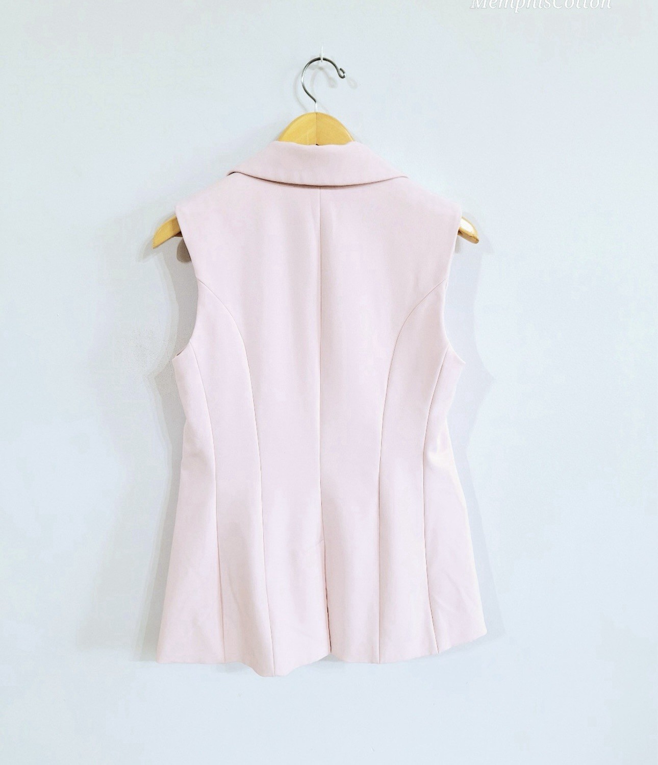 Express Editor Pink 2-Piece Pant Suit Set Sleeveless Vest & Straight Pants 10S
