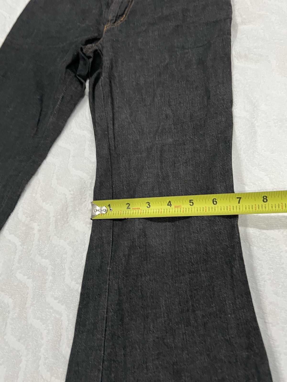 Vintage Women Gucci by Tom Ford Size 38 Wide Leg Boot Cut Flared Jeans Dark Gray