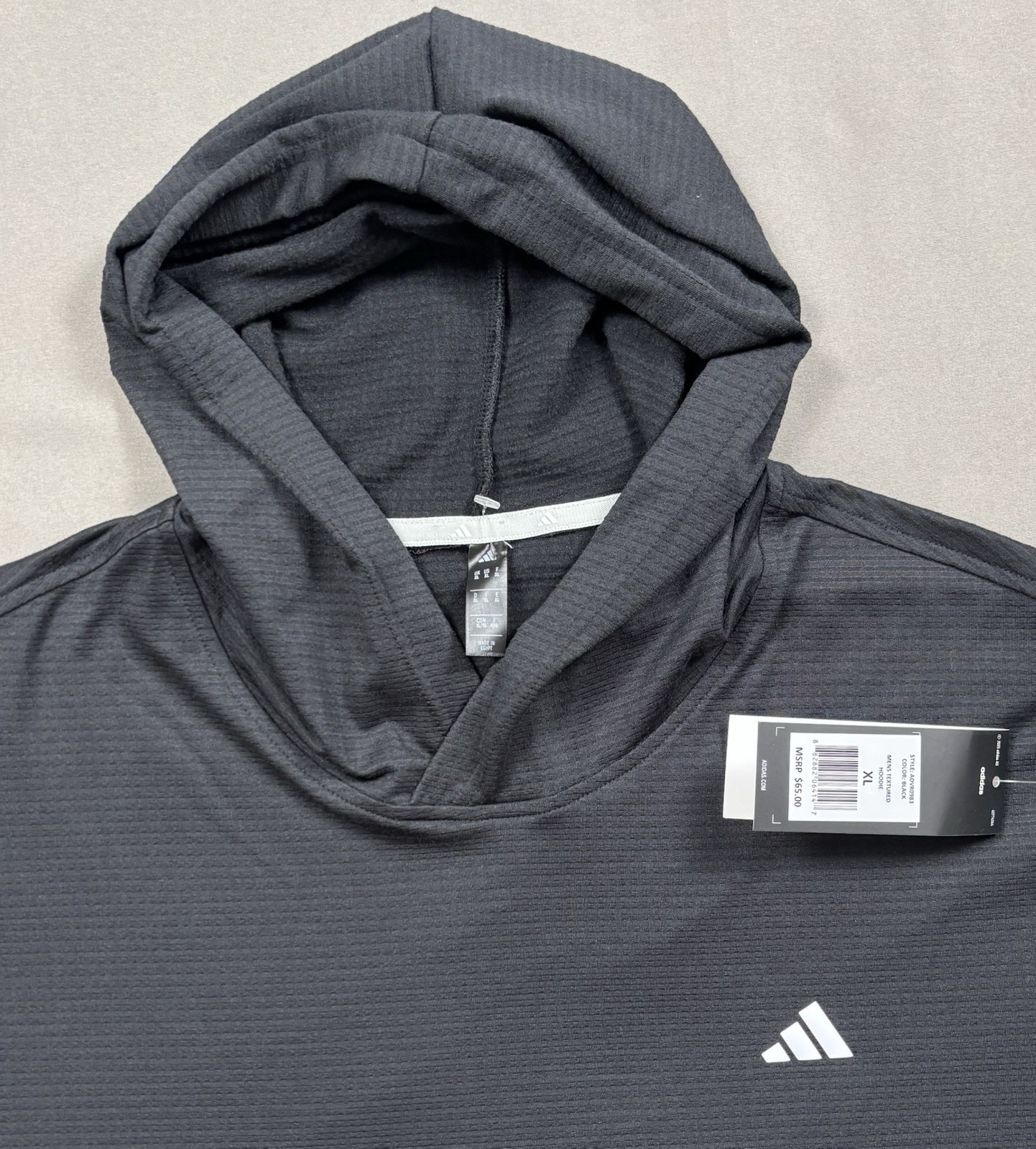 NWT Adidas Golf Textured Long Sleeve Hoodie ADVR0983 Sage/Black Men’s M-XL-XXL