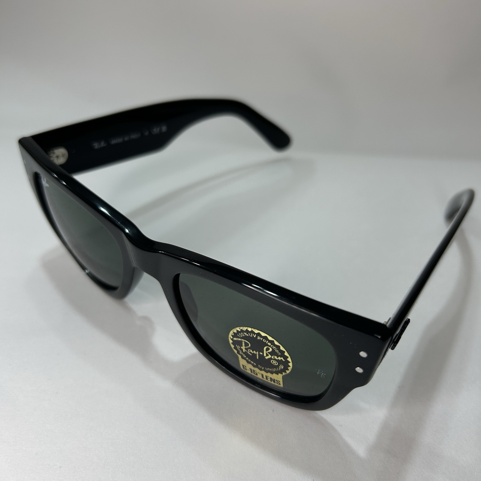 NEW Mega Wayfarer Ray-Ban RB0840S 901/31 51-21 Unisex Sunglasses – Black/Green