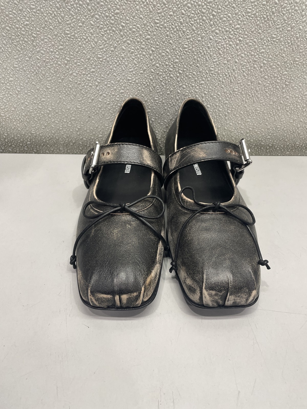 Ann Demeulemeester Zoey Ballerinas Pleated Square Toe Flat Women’s US 8