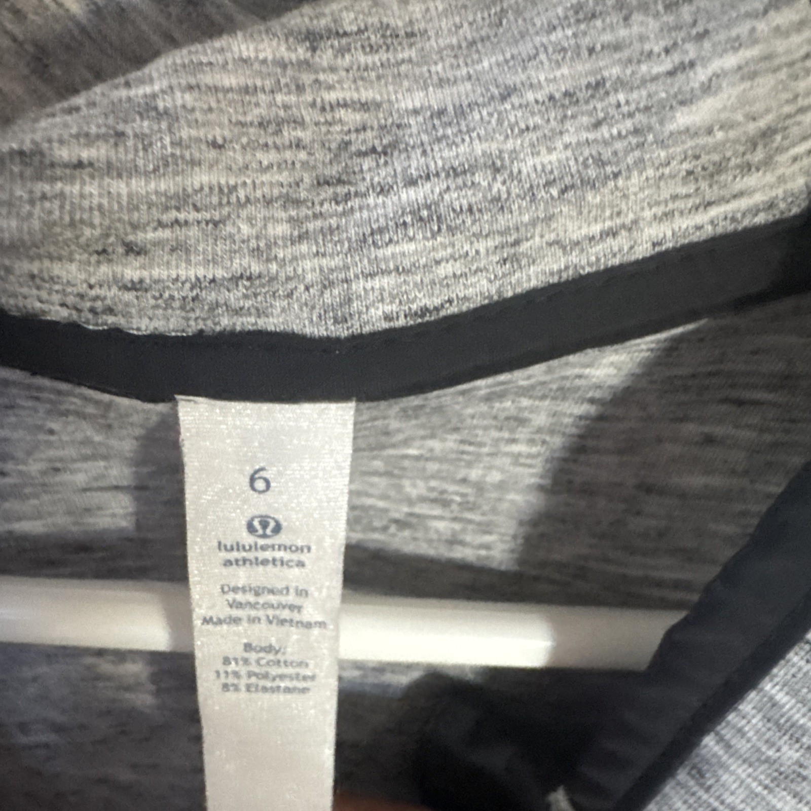 Lululemon Spacer Insculpt Reversible Vest Women 6 Gray Hooded Active Full Zip