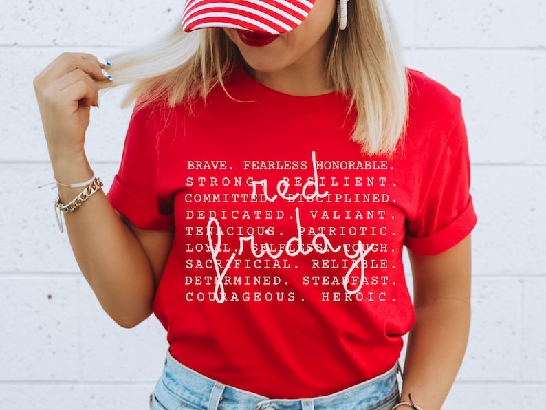 Red Friday Remember Everyone Deployed Comfort Tee Military Support Veteran