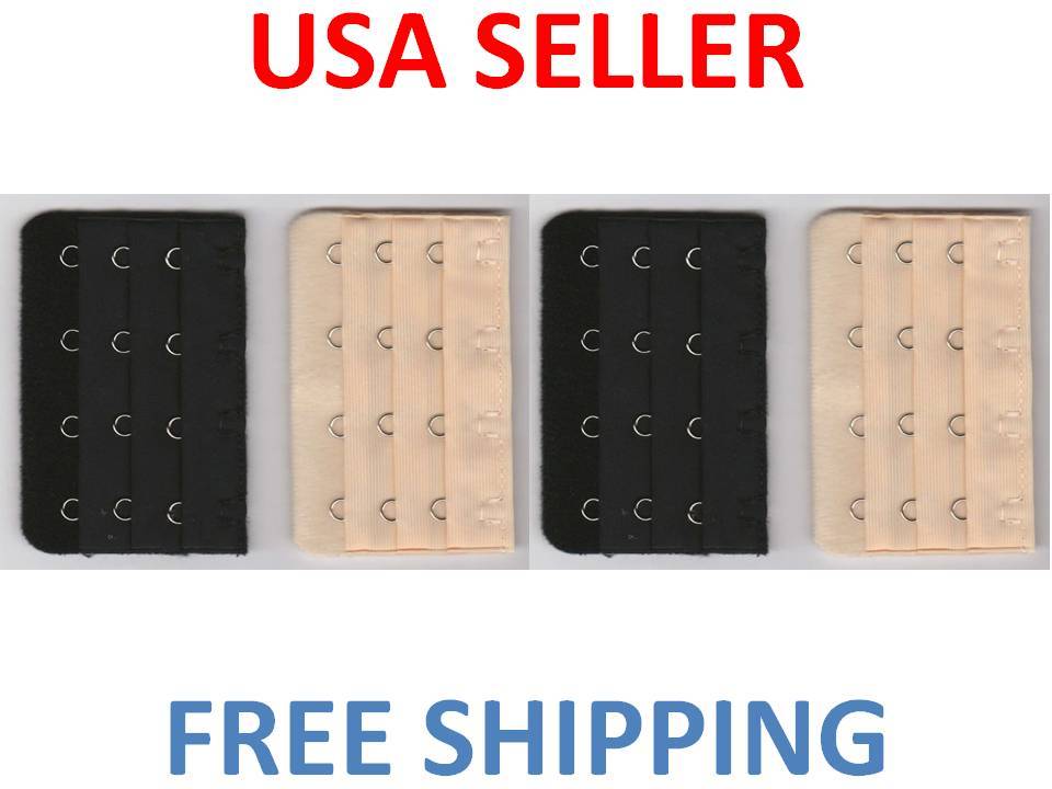 Lot of 4 Bra Extender 4 Hooks Set of 4 Extensions 4 Hook Extenders Free Shipping