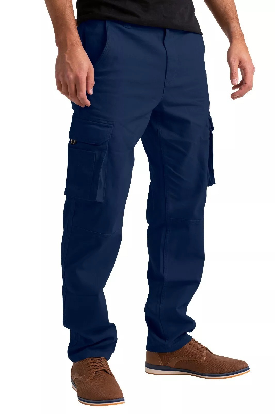Men’s Flex Cargo Trousers Heavy Duty Stretch Casual Pants