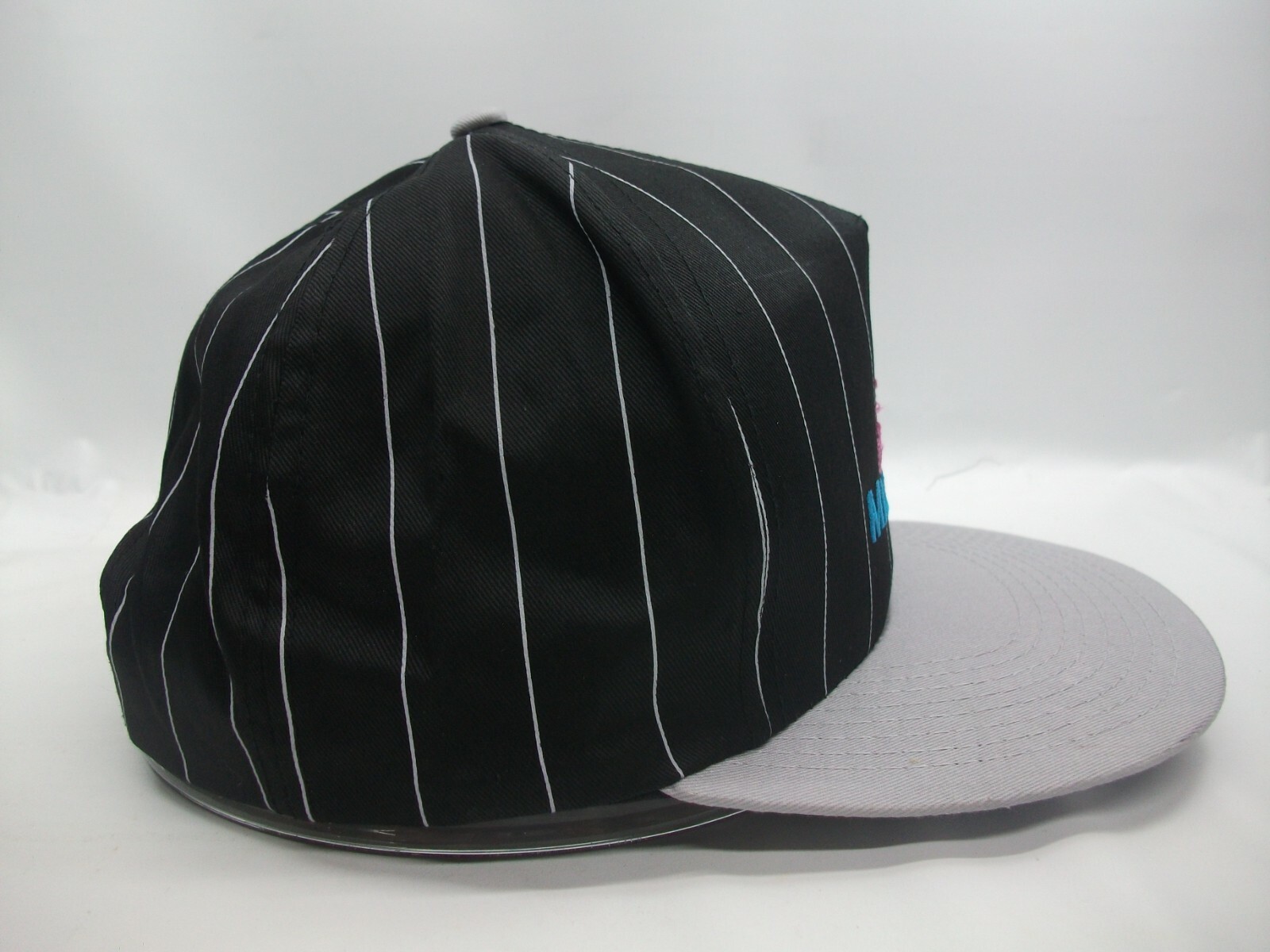 Midfield Oilfield Hat Black Gray Pinstripe Snapback Baseball Cap