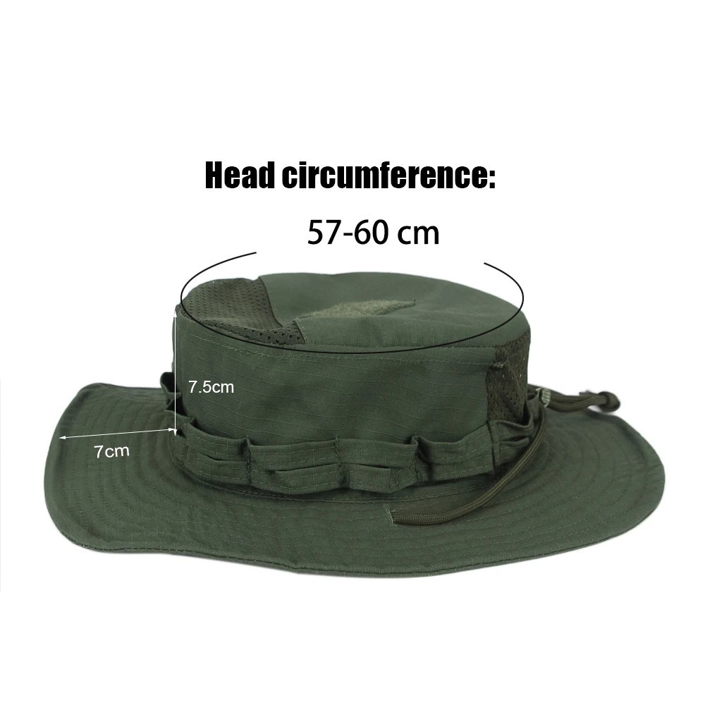 Boonie Bucket Hats Outdoor Fishing Hunting Wide Brim Mesh Camo Safari Sun Cap