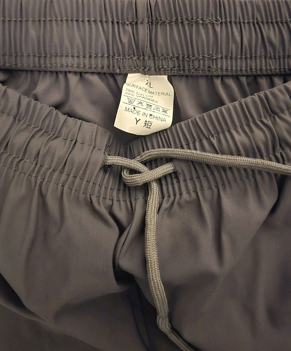 New Sport Stretch Active Unisex GRAY,Jogger Pants, With 2 zipper Pockets