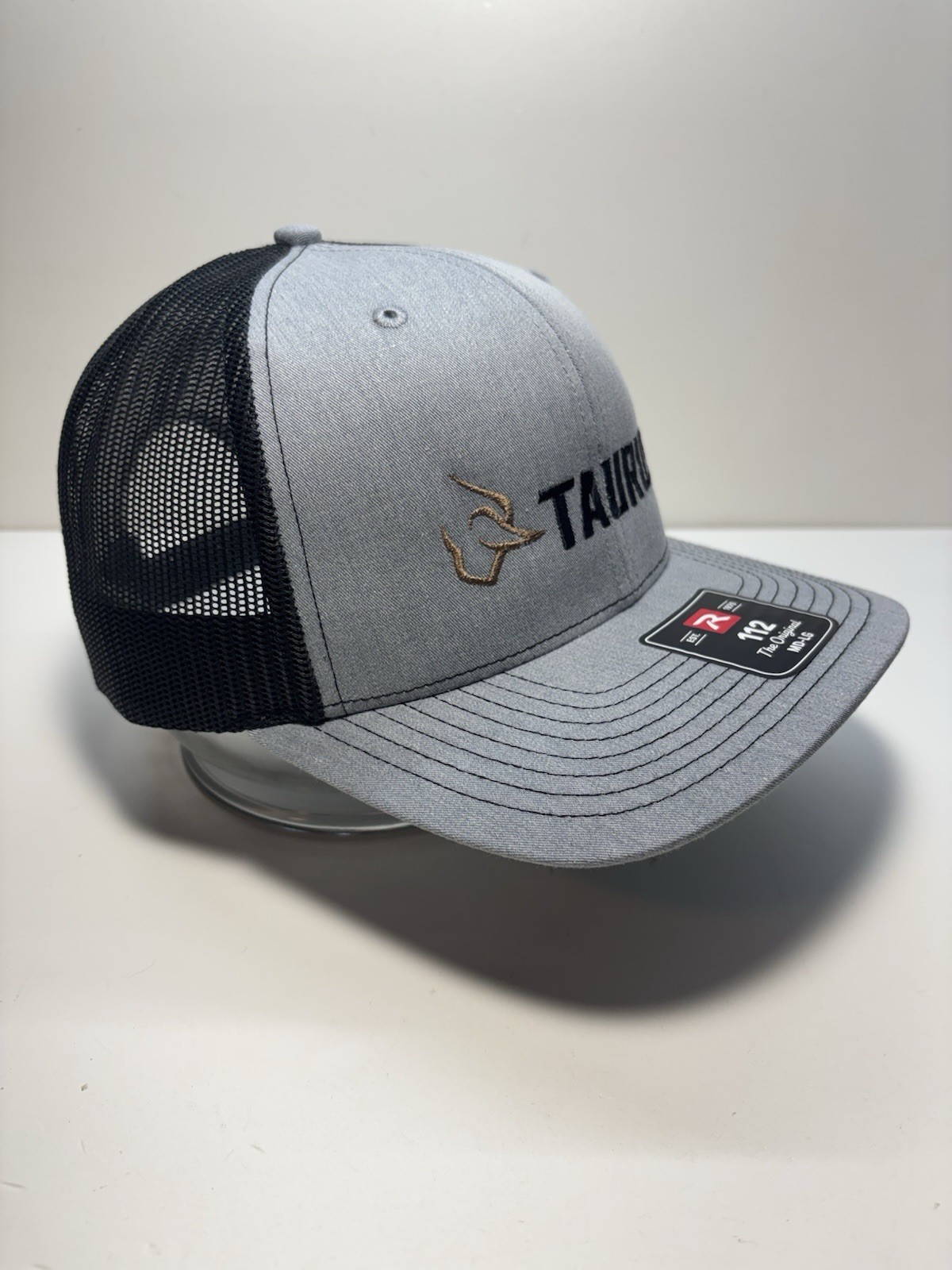 🔥 Taurus Firearms Logo Men’s Hat Gray/Black Mesh Richardson 112 SnapBack