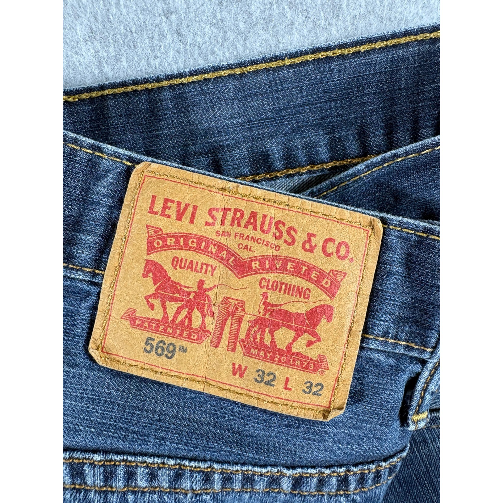 Levi’s 569 Loose Straight Jeans Mens 32×32 Blue Denim Rugged Relaxed Streetwear