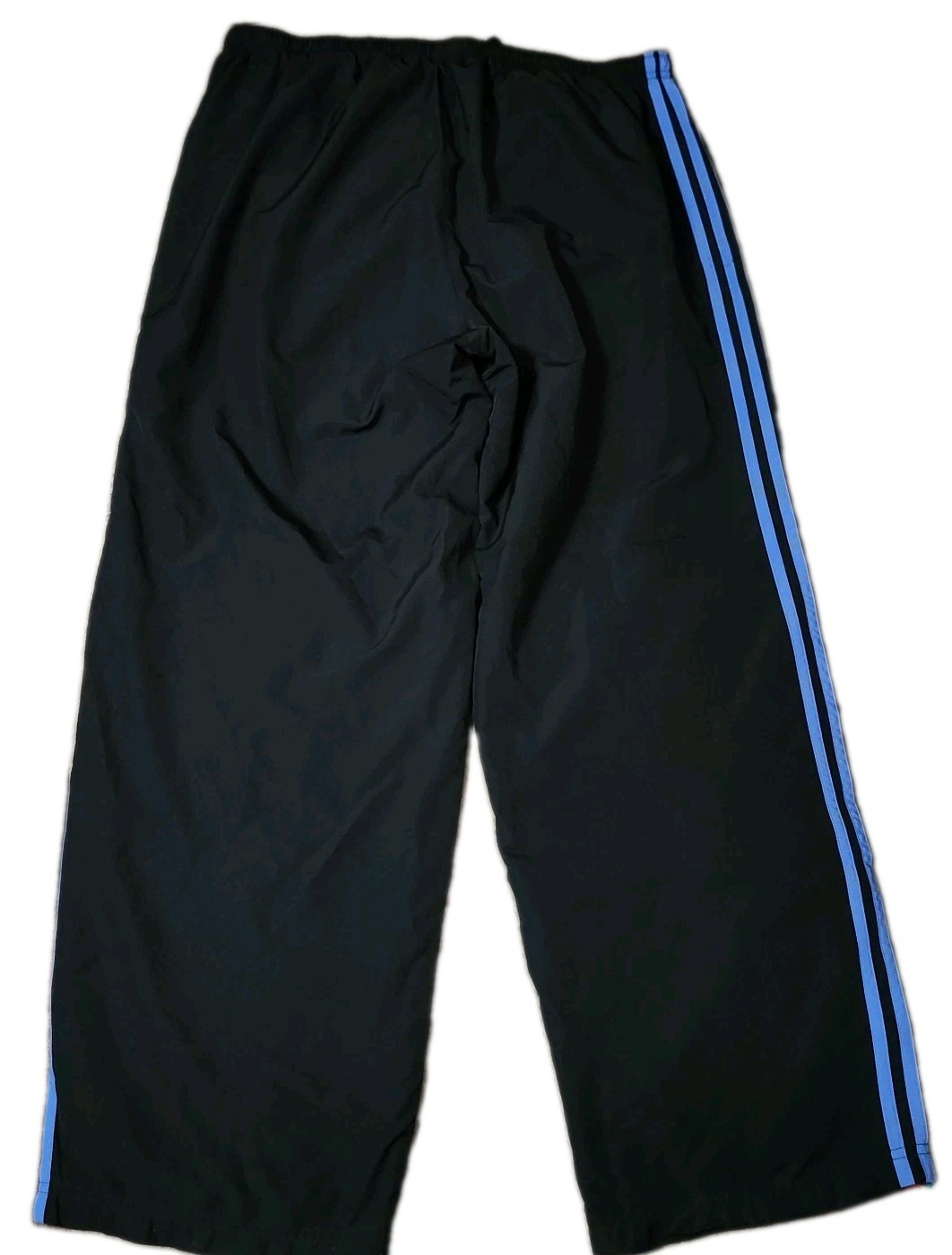 🔥 Adidas Sweatpants Track Pants Black & Blue Adult XL 32″-34″ Waist 30″ Inseam