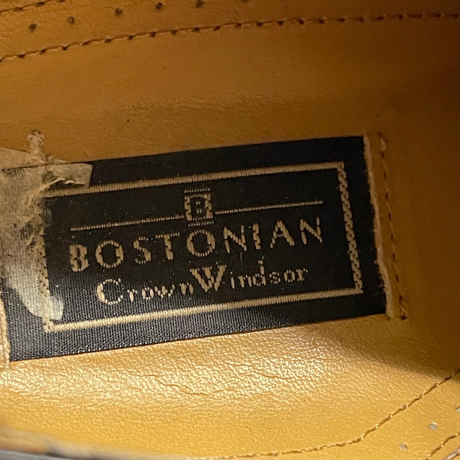 Bostonian Crown Shoes Size 9 D/B Windsor First Flex Black Leather Wingtip Brogue