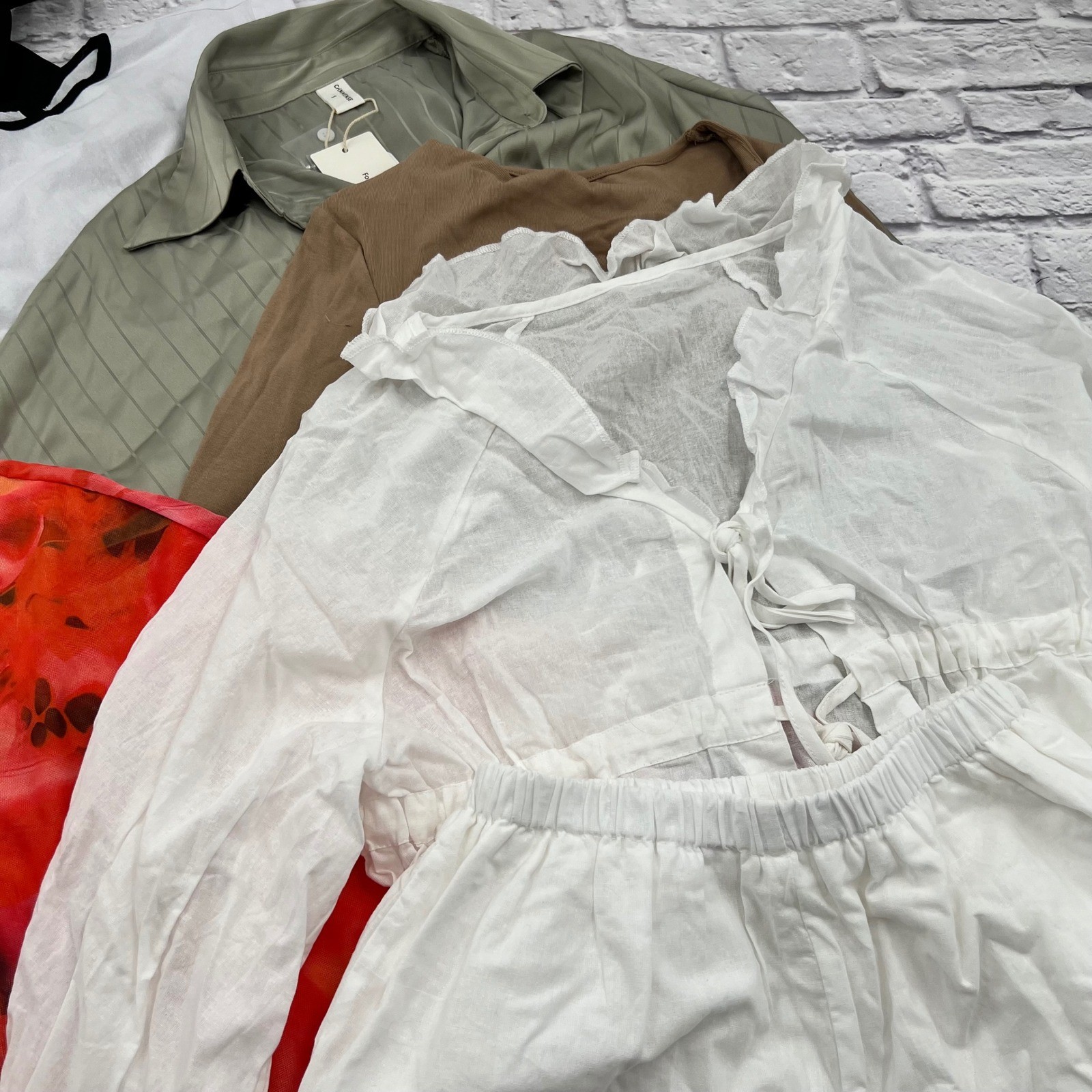 Commense NWT 7 Piece Lot Dress Shirt Shorts Tops Mixed Colors Contemporary S