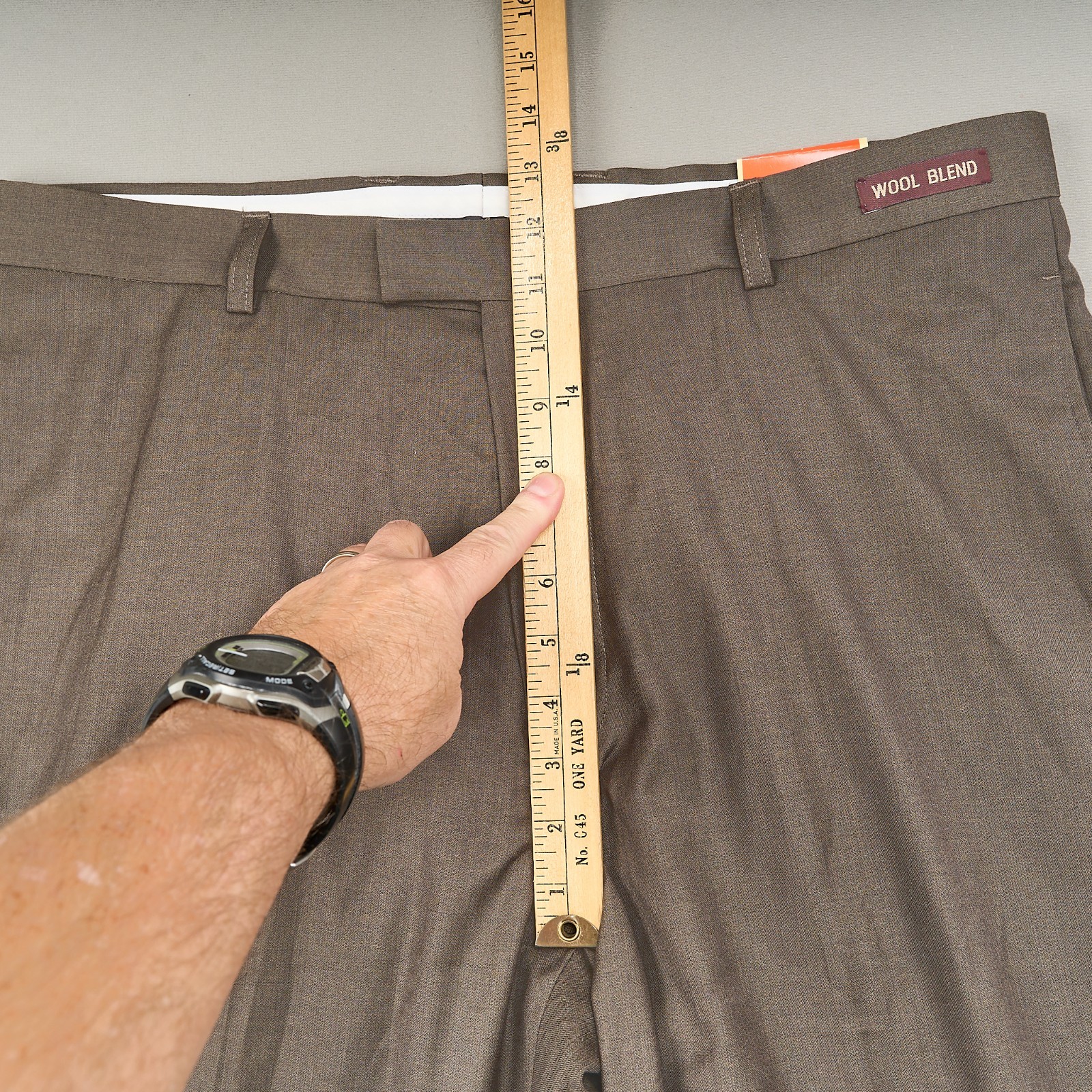 James Tattersall Dress Pants Men Sz 38 Brown Wool Blend NWT