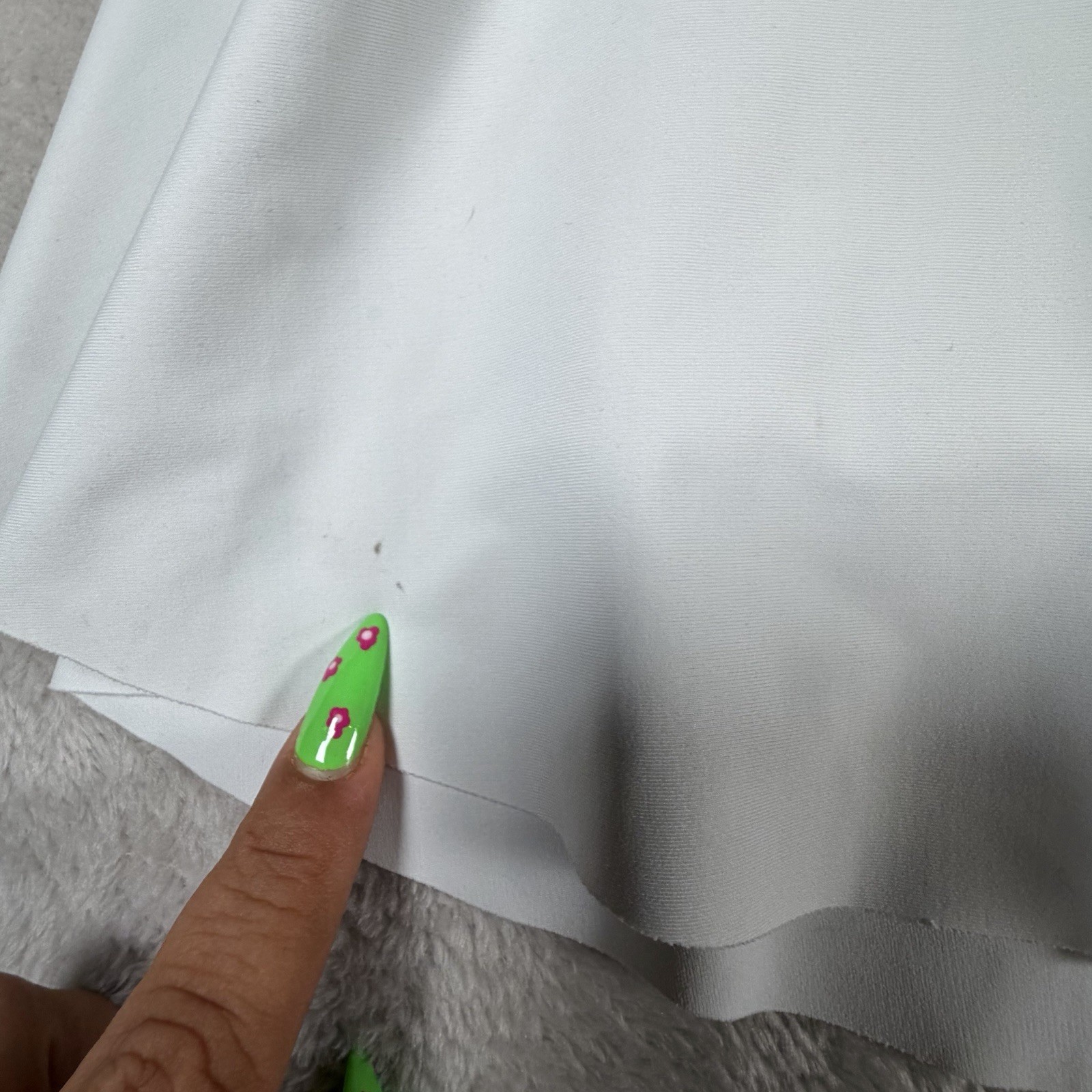 Athleta Match Point Skort White Tennis Golf Athletic Skirt Built In Shorts L