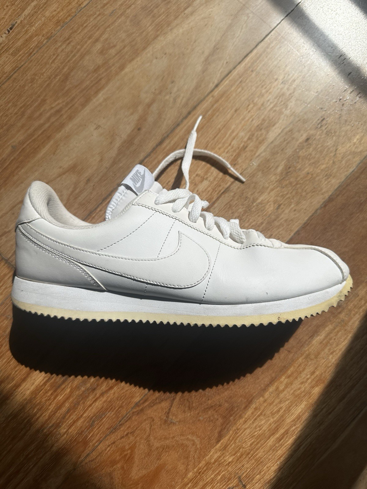Nike Cortez Basic Leather – Triple White – Size US11.5
