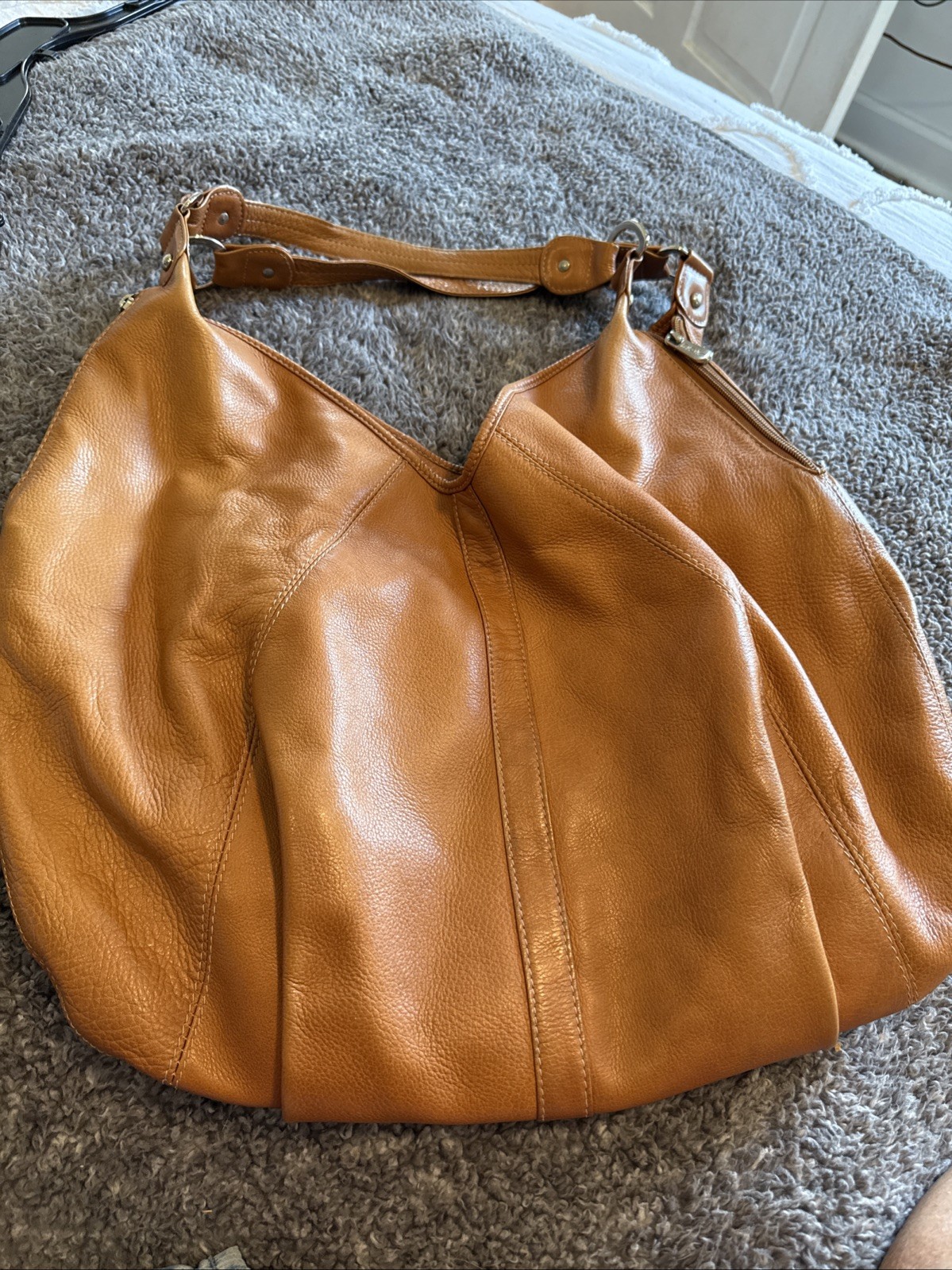 Limon Piel Shoulder Bag Leather Made In Columbia Brown 19×15 See Pictures Soft
