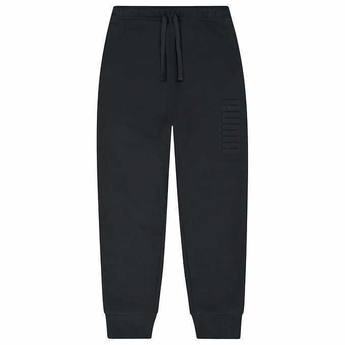 PUMA Youth Boys Fleece Jogger Athletic Pants (Black Size XS 5/6) NWT