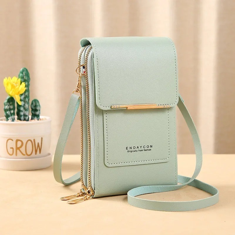 Women’s Crossbody Phone Bag Touch Screen Wallet PU Leather Shoulder Purse