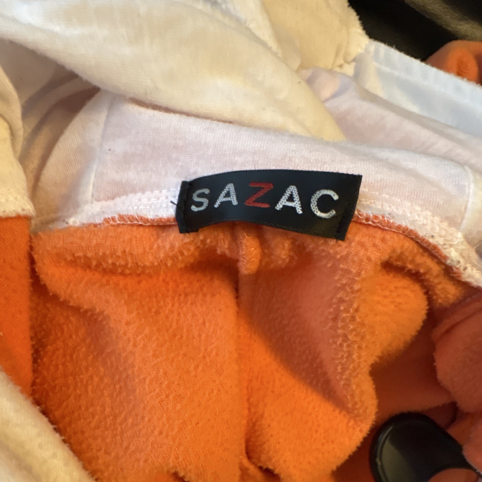 SAZAC Fox One Piece Costume one piece Hooded Button Front Orange White Black