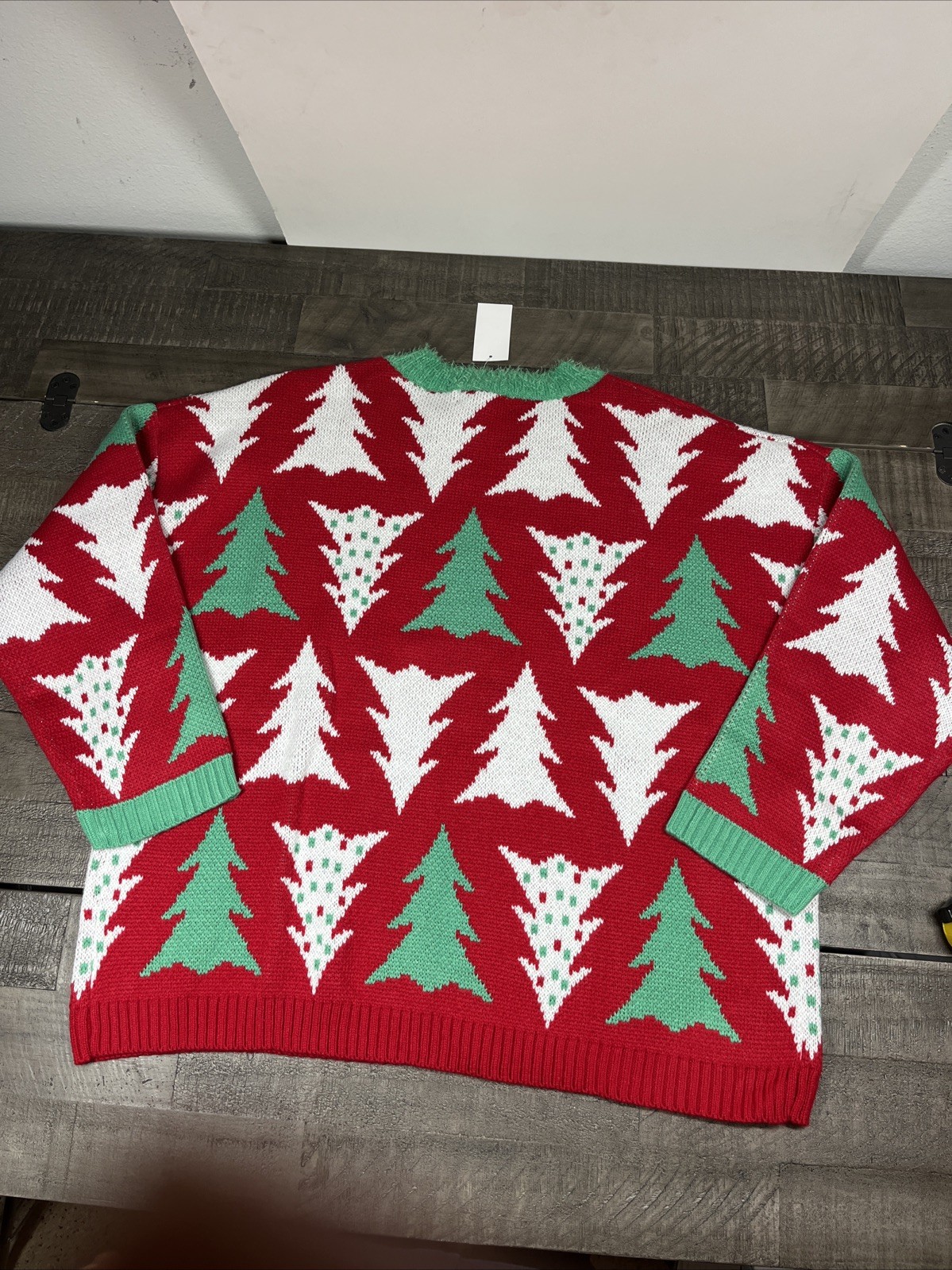 New NWT 33 Degrees Sweatshirt KNIT UGLY CHRISTMAS TREE SWEATER Large
