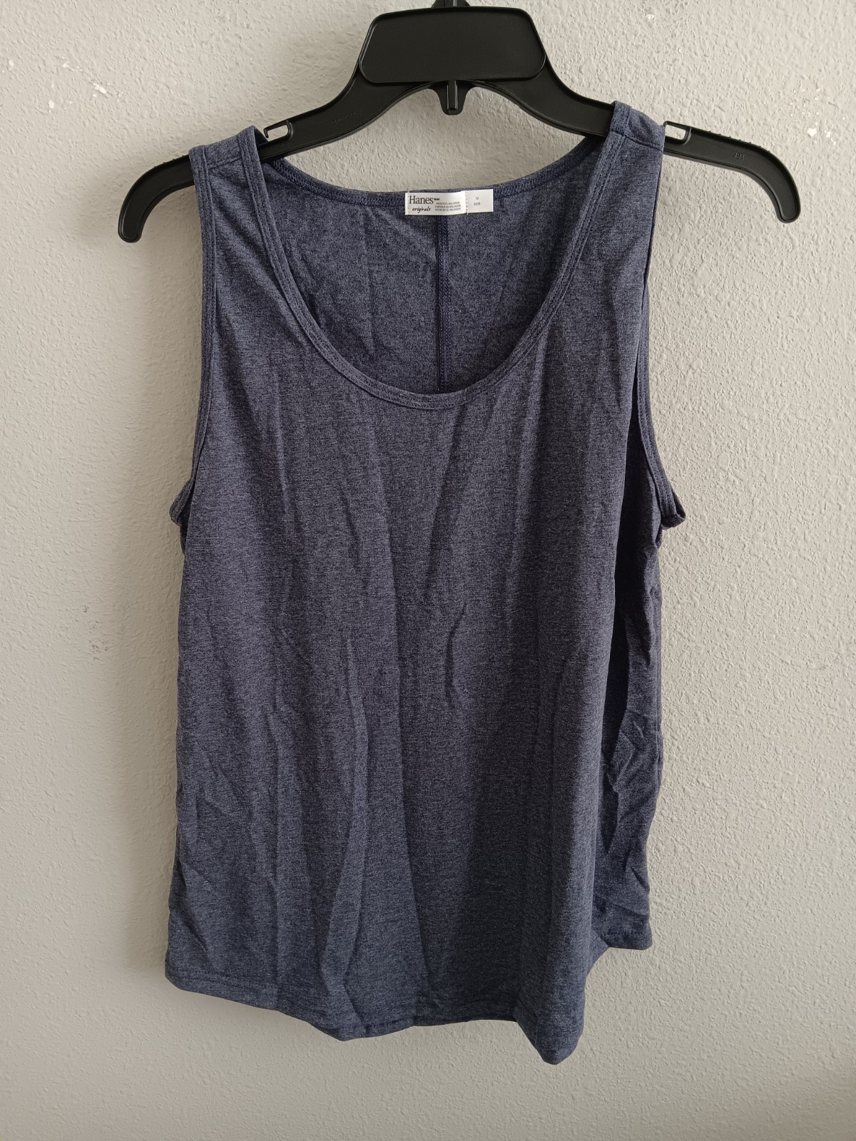Hanes Womens U Neck Sleeveless Active Tank Top – Navy Sz M 925265
