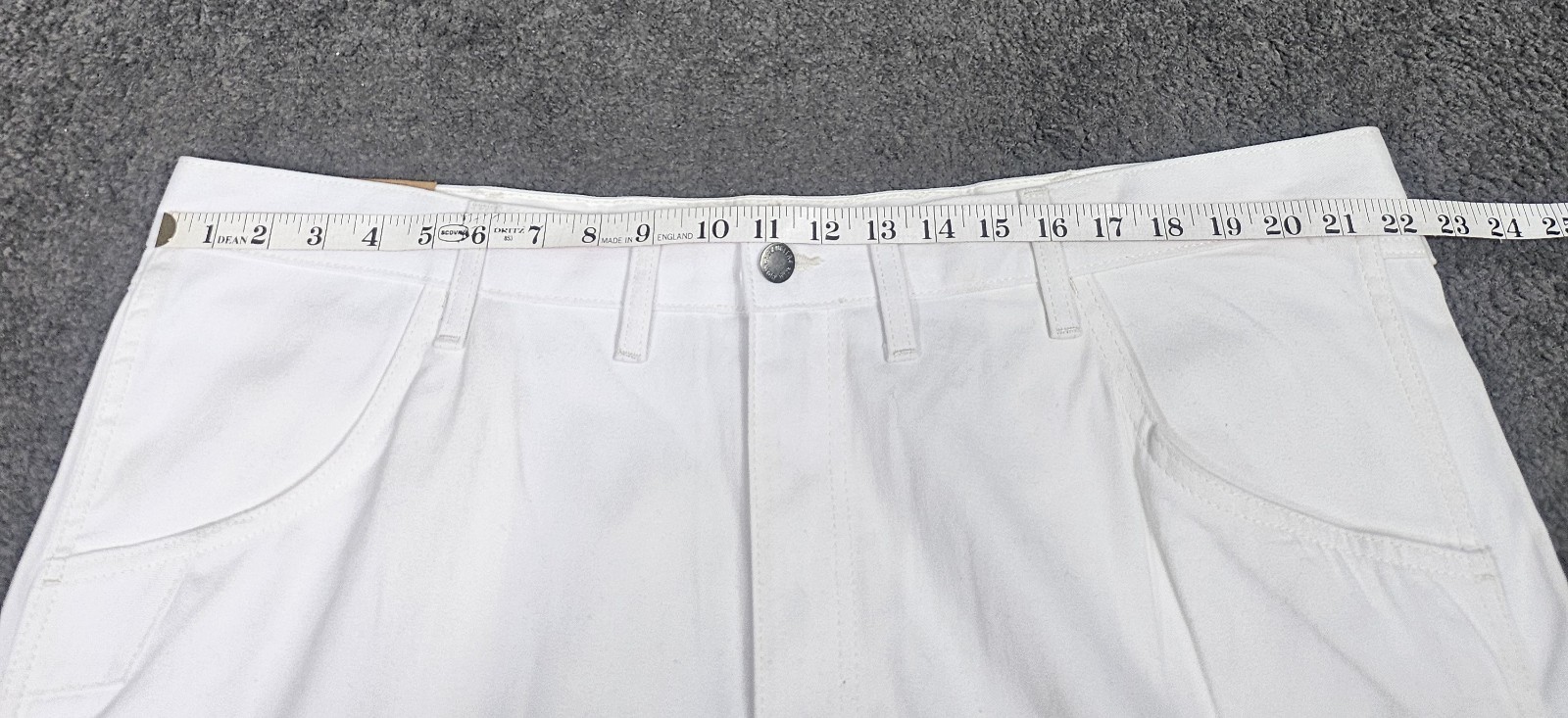 Men’s Workwear Pants 44×32 Wrangler White Carpenter Hammer Loop READ DESCRIPTION