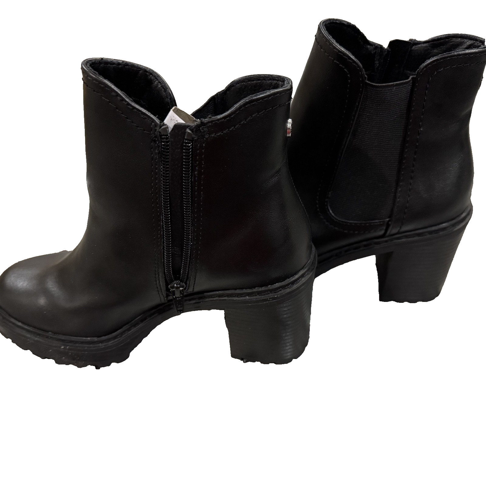 Madden NYC Lug Sole Nappa Chelsea Black Boot New in Box Size 10 Zip or Pull-On