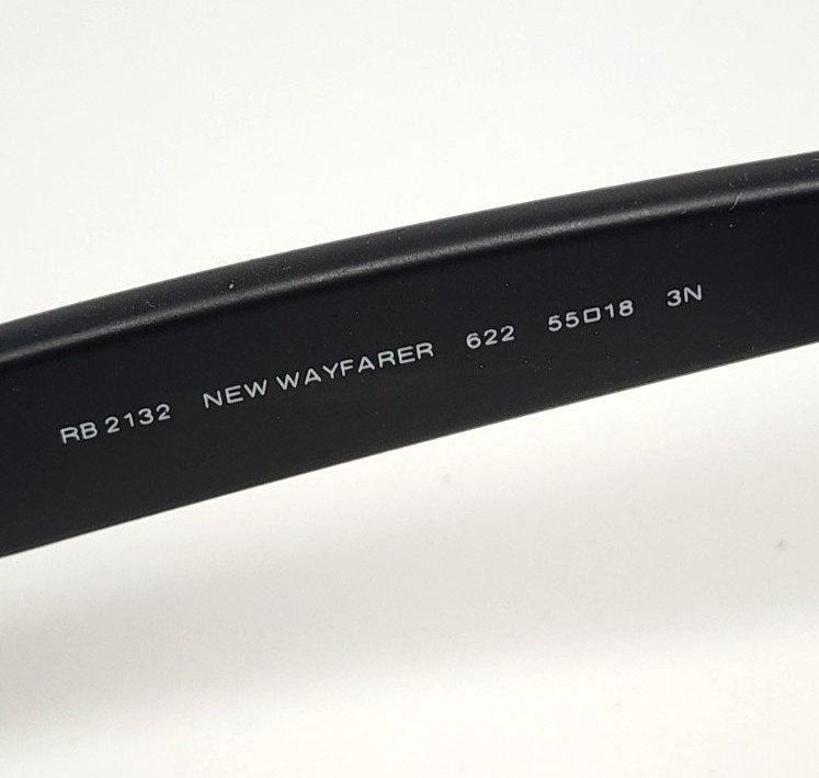 Ray Ban Wayfarer Matte Rubber Black Sunglasses RB2132 622 Unisex*