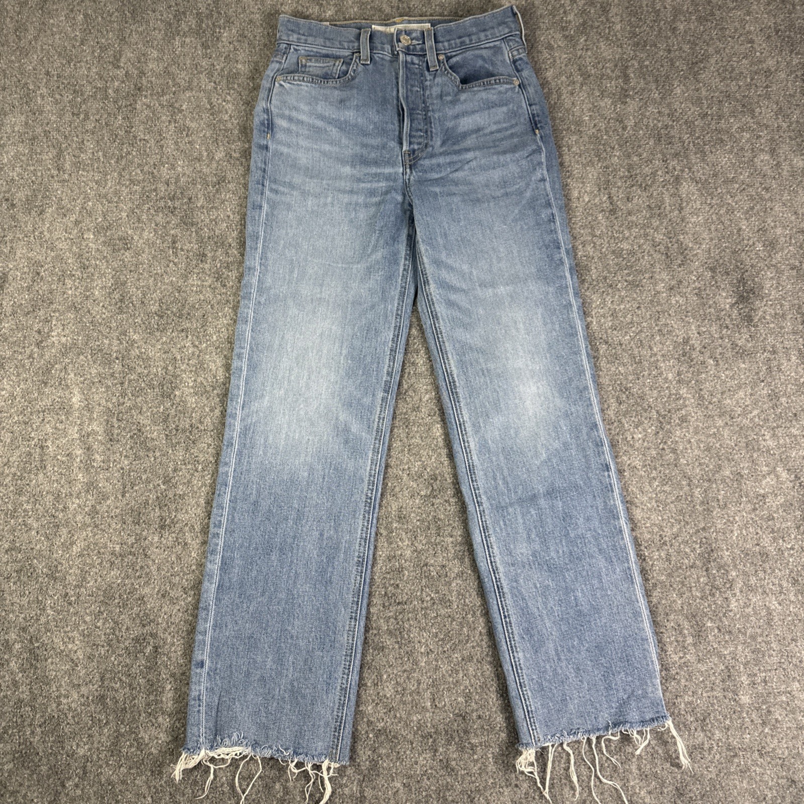 Frank & Eileen Monaghan Jeans Womens 24 Blue Straight Leg Button Fly Denim