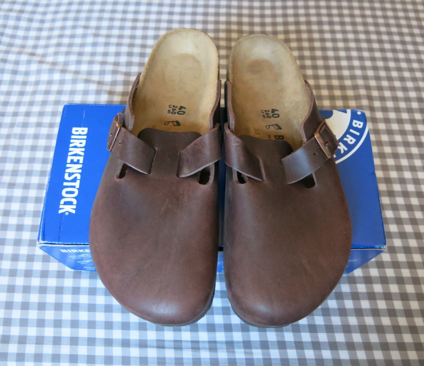 Birkenstock Boston Oiled Leather clogs Habana EU 40 US women 9-9.5 regular/wide