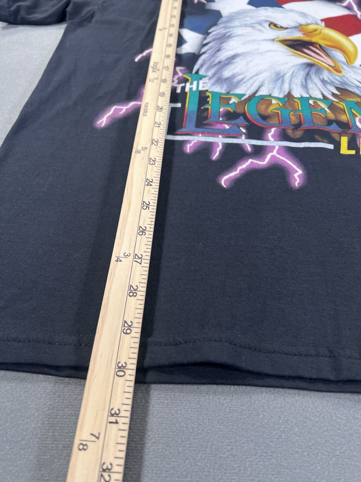 VTG American Thunder 90s Biker Black Sz XL Graphic Tennessee River T-shirts X3