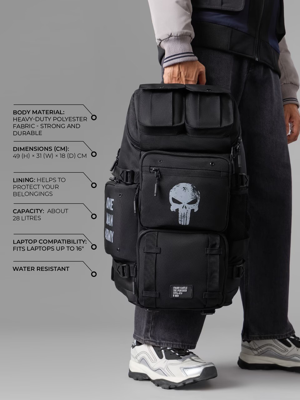Punisher: Tactical Armour Backpack – Tactical Utility Official Licensed 2026