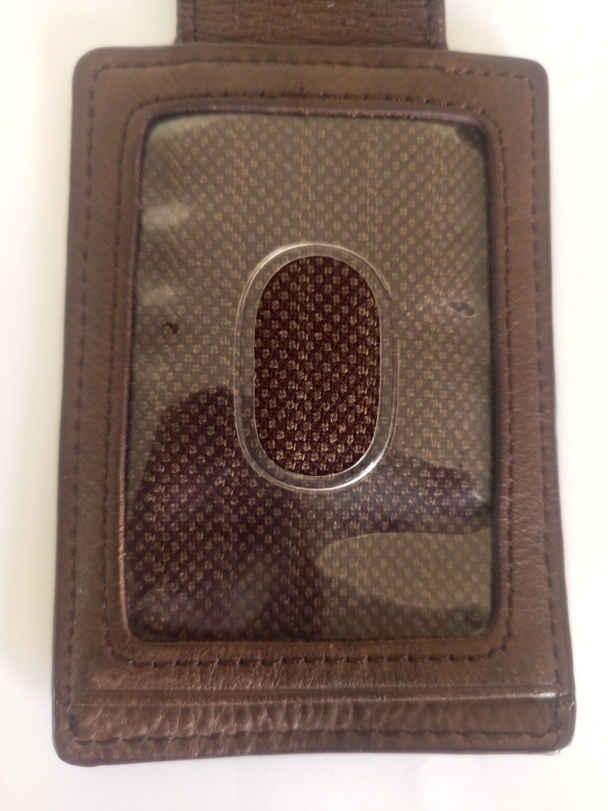 Vintage Fossil Brown Leather Magnatic Walet Business Cards Holder For Men Gift