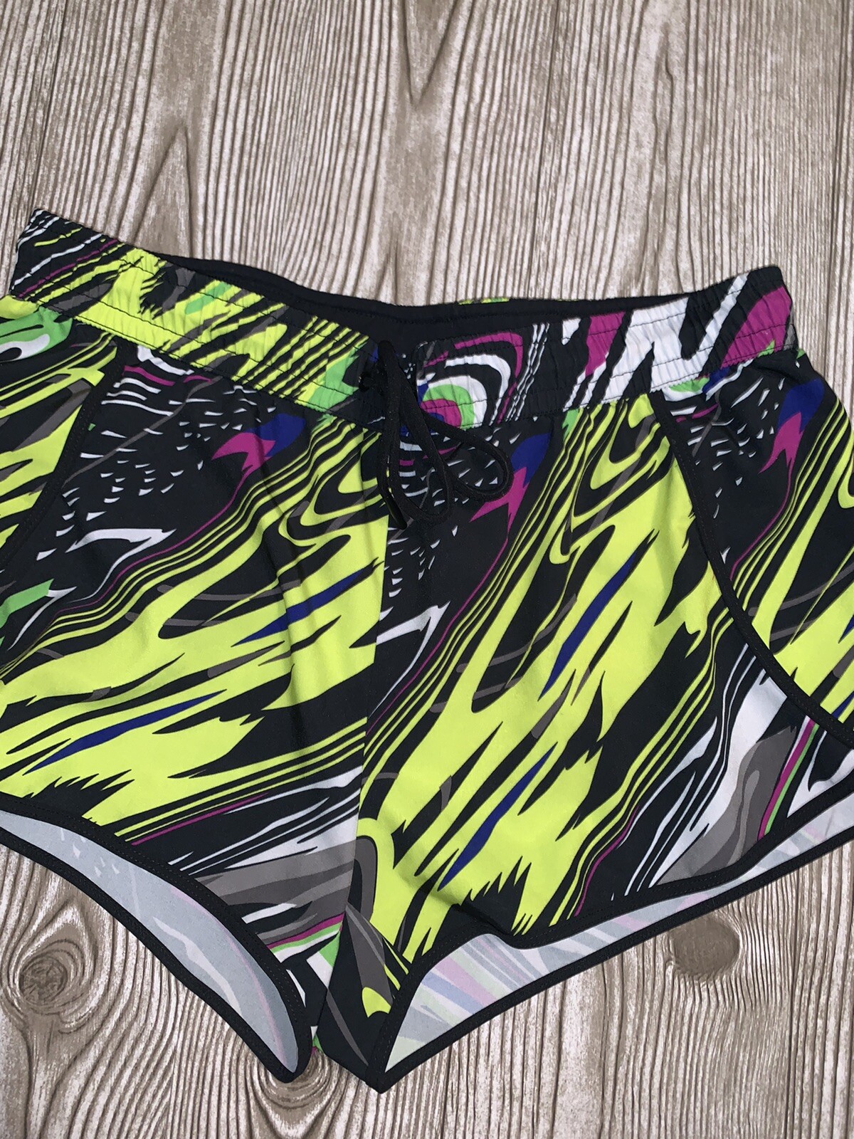 Fabletics Carnival Carrie Multi Colored Athletic Workout Running Shorts Medium