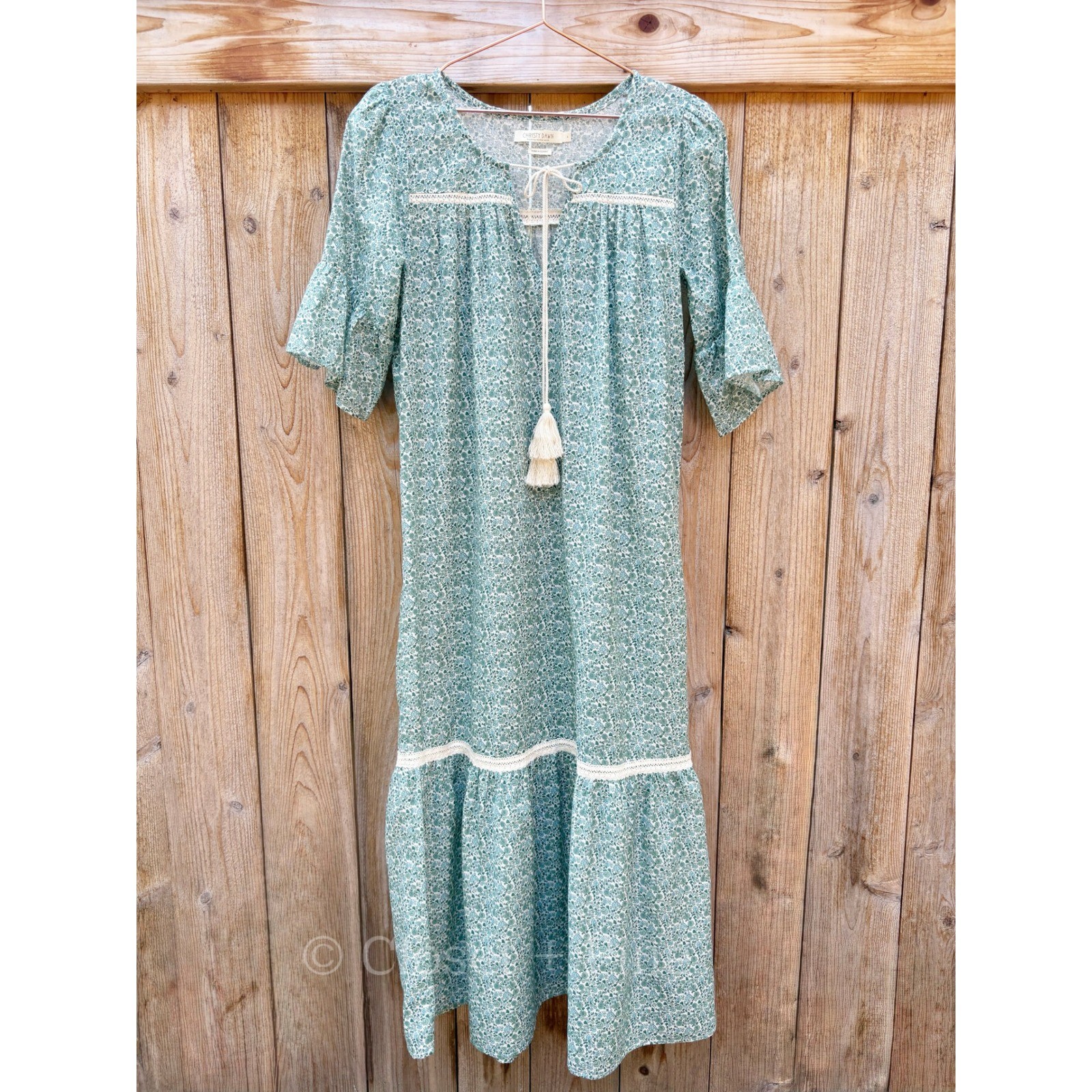 Christy Dawn The Corley Dress Mint Bloooming Meadow Size Small Floral Maxi Dress
