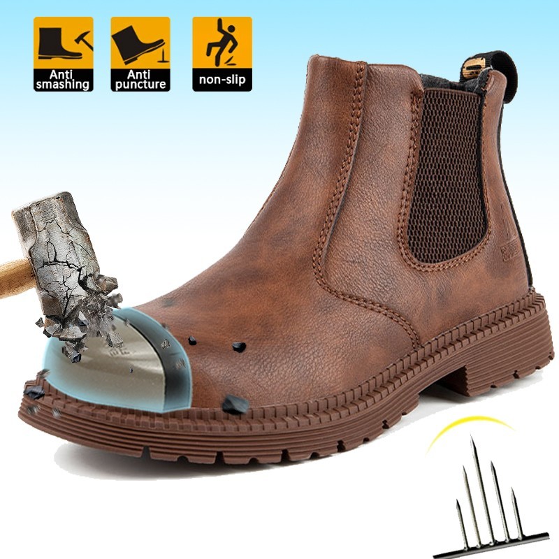 Steel Toe Shoes For Men Work Boots Puncture-Proof Safety Shoes Protective Shoes